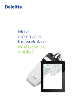 Moral dilemmas in the workplace Why blow the whistle?