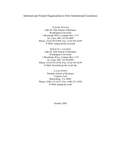 Informal and Formal Organization in New