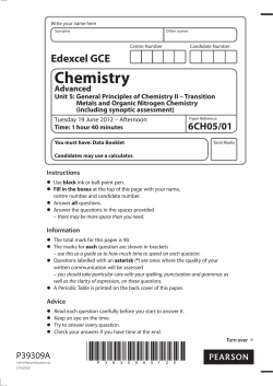 Question paper - Unit 5 (6CH05) - June 2012