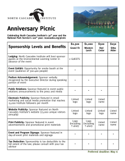 2016 picnic sponsorship - North Cascades Institute