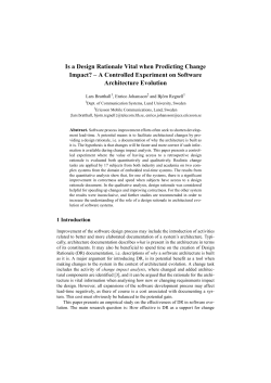 A Controlled Experiment on Software Architecture Evolution