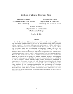 Nation%Building through War - UCI School of Social Sciences