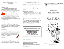 Sizzling Salsa - WSU Extension