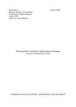Polycentrism in national spatial plans in Europe