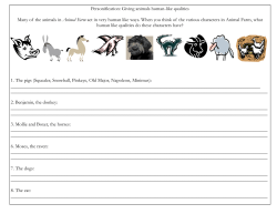 Personification: Giving animals human