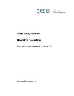 Cognitive Pretesting