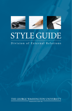 Style Guide - The George Washington University