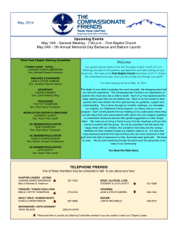 TCF May 2014 - Compassionate Friends of the Pikes Peak Region