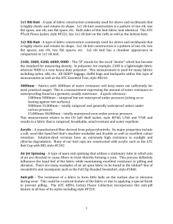 1x1 Rib Knit - A type of fabric construction commonly used for sleeve