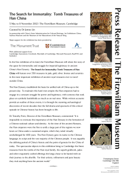 The Search for Immortality: Tomb Treasures of Han China