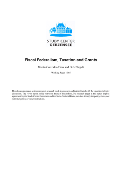 Fiscal Federalism, Taxation and Grants