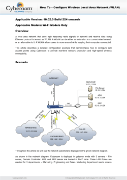 Configure Wireless Local Area Network (WLAN).