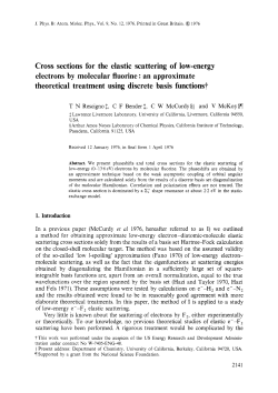 Cross sections for the elastic scattering of low-energy