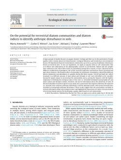 On the potential for terrestrial diatom communities and diatom