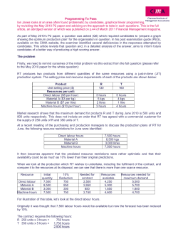 Programming To Pass Ian Janes looks at an area often found