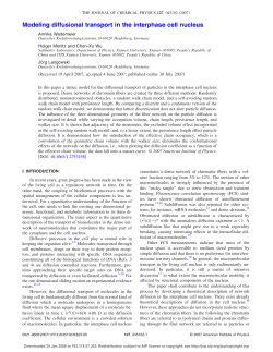 Modeling diffusional transport in the interphase cell nucleus