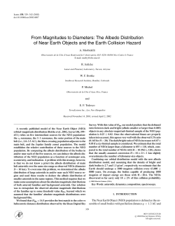 From Magnitudes to Diameters: The Albedo Distribution of Near