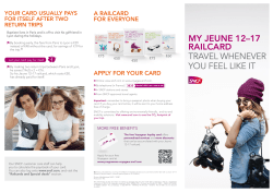 MY JEuNE 12&ndash;17 RAILCARD TRAVEL whEnEVER you