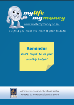 Budget Booklet 2014