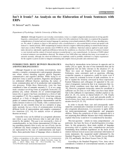 Isn`t it Ironic? An Analysis on the Elaboration of Ironic Sentences