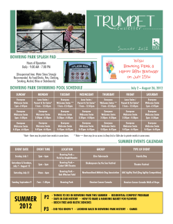 summer 2012 - Bowring Park Foundation