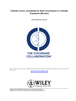 Colloids versus crystalloids for fluid resuscitation in critically ill