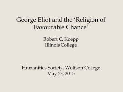 George Eliot and the `Religion of Favourable