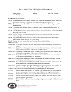 Slavery and the War of 1812 - Chesapeake Bay Maritime Museum