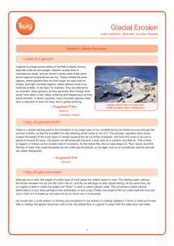 Glacial Erosion