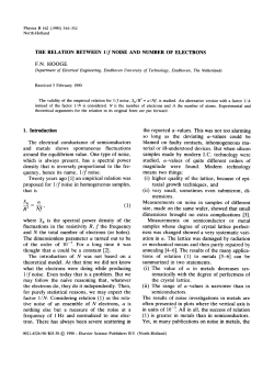THE RELATION BETWEEN l/f NOISE AND NUMBER OF
