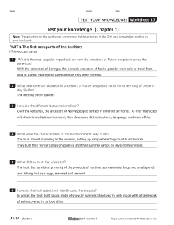 Test your knowledge! (Chapter 1)