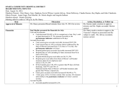 SPARTA COMMUNITY HOSPITAL DISTRICT