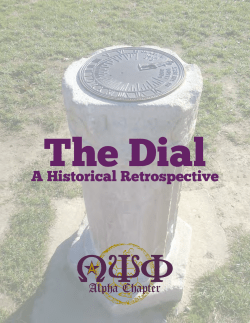 Download: The Dial, A Historical Retrospective 4-21-16