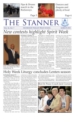 March, 2013 - Archbishop Molloy High School