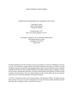NBER WORKING PAPER SERIES COMPETITIVE EQUILIBRIUM IN
