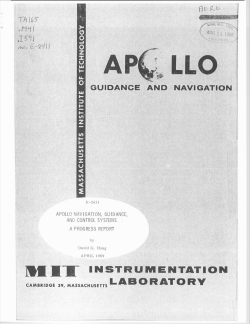 Apollo Navigation, Guidance, and Control Systems: A Progress