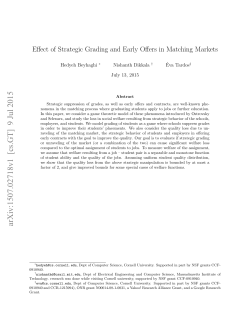 Effect of Strategic Grading and Early Offers in Matching Markets