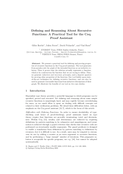 Defining and Reasoning About Recursive Functions: A