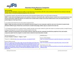 Chemistry Pacing Resource Companion
