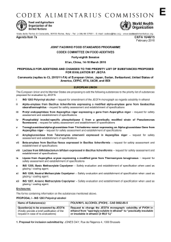 CX/FA 16/48/15 - Food and Agriculture Organization of the United