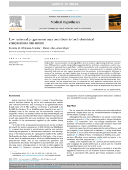Low maternal progesterone may contribute to both
