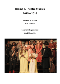 Drama Department Performance Review 2015-2016