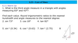 6.11&mdash;Law of Sines