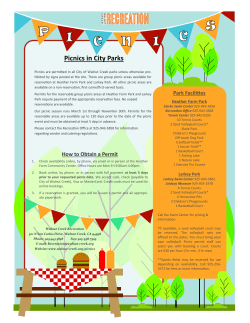 Picnics in City Parks - City of Walnut Creek