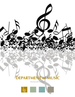 DEPARTMENT of MUSIC - Dartmouth`s Music
