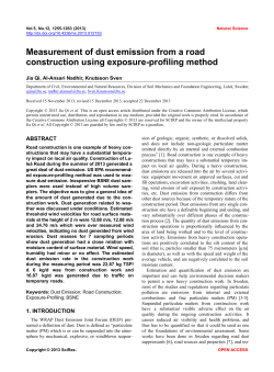 Measurement of dust emission from a road construction using