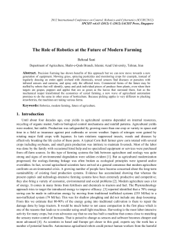 The Role of Robotics at the Future of Modern Farming