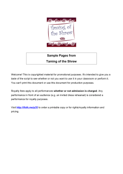 Sample Pages from Taming of the Shrew