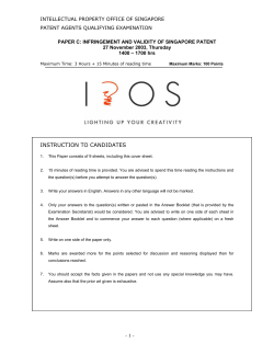 Question Paper C - Intellectual Property Office of Singapore