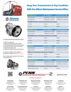Keep Your Transmission In Top Condition With Our Allison